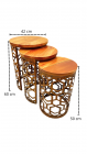 Trio de Mesas Redondo (com base em ferro)
